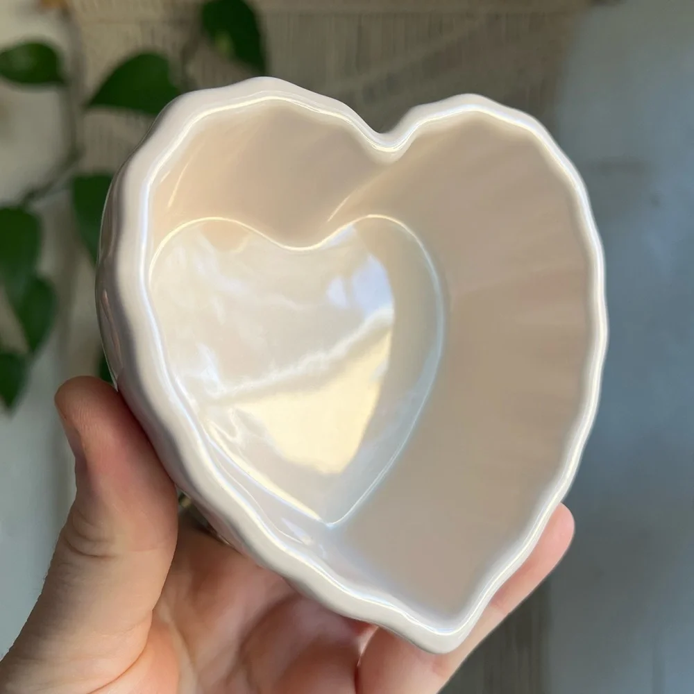 Martha Stewart Everyday Ceramic Heart Dish - Perfect for Valentine’s Day - 4x4”